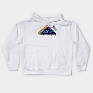 astronaut pizza universe Kids Hoodie